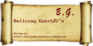 Beliczey Gusztáv névjegykártya