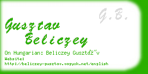 gusztav beliczey business card